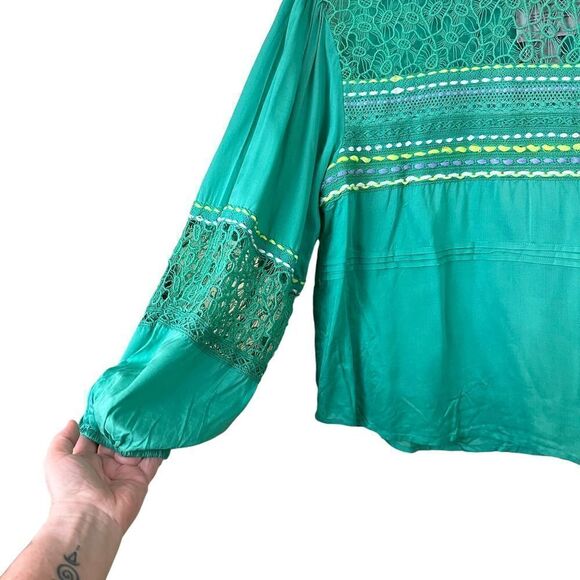 Anthropologie Blink London Sunshine Peasant Top Blouse Size Medium - Picture 12 of 16